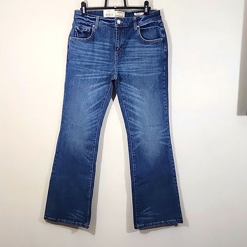 Cotton On Stretch Bootcut Mid Rise Fitted Waist Mini Flare Jeans sz 30 NWT